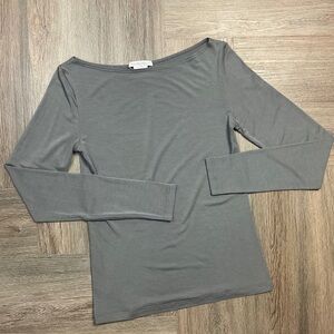 Gray Long Sleeve Women's Top